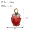 Set de Frutas Mixtas Aleación Esmalte Fresa Plátano Cereza Pulsera Llavero Accesorios de Joyería Hechos a Mano Venta al por Mayor