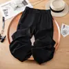 Pantalones de Moda Grises de Seda de Hielo de Pierna Ancha Hechos a Medida para Mujer, Nuevo Estilo Verano 2026, Corte Holgado, Adelgazantes, Petite, Largo Cropped