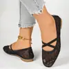 2026 Verano Nuevo Comercio Exterior Tallas Grandes Mujer Casual Cómodo Correa Cruzada Slip-on Zapatos Planos de Moda Todos