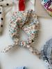 Bufanda cuadrada suave autoajustable floral de algodón y lino peinado, pañuelo decorativo para la cabeza, literario, retro, pequeño, fresco, flor de cintura ins