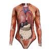 Ropa de actuación para fiesta de carnaval body estampado digital traje de baño de una pieza tipo triángulo B120-046