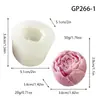 Molde de Silicona de Flor de Peonía 3D para Hacer Velas Aromáticas Caseras, Accesorios de Resina y Moldes para Postres de Horneado