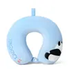 Almohada de Espuma Viscoelástica en Forma de U de Dibujos Animados de Panda Almohada de Viaje Almohada Portátil Almohada para el Cuello Cervical Almohada para la Siesta de Estudiantes Almohada de Dibujos Animados en Forma de U