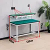 Banco de Trabajo Antiestático con Luz Mesa de Banco para Reparación de Electrónicos, Computadoras, Teléfonos Móviles Plataforma de Soldadura Mesa de Taller de Fábrica Inspección de Calidad