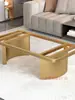 Patas de Mesa de Café Colgantes de Metal de Lujo Ligero Soporte de Mesa de Té de Acero Inoxidable con Encimera de Roca Patas de Mesa de Café de Mármol con Base de Piedra de Lujo para Sala de Estar