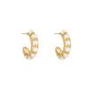 Pendientes de perlas de acero inoxidable Pendientes europeos y americanos de alta calidad Joyas francesas de alta calidad para mujer Combinación completa