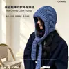 Gorro de Punto Grueso Estilo Coreano para Mujer, Gorro Cálido de Lana Otoño/Invierno, Gorro con Orejeras de Punto Trenzado 3D con Lazos Largos, Gorro Francés