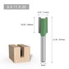 Juego de 6 Piezas de Cuchillos Rectos Verdes con Hojas Simples y Dobles, Cuchillas para Máquina Recortadora, Cuchillas para Ranurar, Brocas para Fresadora de Grabado y Herramientas