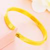Nueva pulsera de hebilla oro arena de Vietnam joyería para mujer latón chapado en oro esmerilado pulsera abierta fabricantes de joyería venta al por mayor