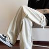Pantalones de Lino Gruesos Transpirables Finos de Verano Pantalones Casuales Rectos Sueltos de Marca Moderna para Hombre Pantalones Largos Versátiles de Pierna Ancha Nuevo Estilo 2025