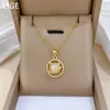 [Acero de Titanio] Collar Redondo de Gato Moda Lujo Ligero Elegante Magnífico Cadena de Clavícula para Mujer Cadena de Acero de Titanio