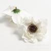 Cabezas de Flores Artificiales Prehechas con Bordes Rizados, Flores Falsas de Tres Capas para Decoración del Hogar, Materiales DIY, Flores Decorativas de Tela de Seda para Decoración de Paredes y Escenografía