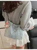 Bolso de Mezclilla Transfronterizo para Mujer, Gran Capacidad, Nuevo Verano 2026, Bolso Cruzado Plegado Versátil con Cadena, Bolso Cubo Popular
