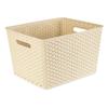 Cesta de almacenamiento tejida de plástico marco para juguetes libros escritorio de jardín de infantes caja de almacenamiento para snacks caja de almacenamiento para ropa