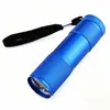 Linterna UV Morada de 9 LEDs para Detección de Billetes, Lámpara de Detección Ultravioleta, Linterna UV para Secado de Uñas, Portátil, En Stock al por Mayor