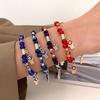Pulsera de cuentas de diamante de ojo de diablo de pavo de origen transfronterizo de Amazon, disponible al por mayor.