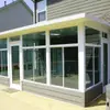 Pérgola de aleación de aluminio con puertas y ventanas cerradas, Sala de té de ocio de cristal, Invernadero, Pabellón de jardín para villa, Pabellón de observación