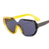 Gafas de sol de una pieza, distintivas y divertidas, de estilo hip hop, con decoración de estrellas y celebridades cibernéticas, gafas de sol modernas con personalidad callejera, gafas de moda 8721