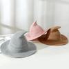 Sombrero Transfronterizo Europeo y Americano de un Panel Nuevo de Otoño e Invierno Sombrero de Punto Fino Sombrero de Pescador Sombrero de Cubeta Divertido para Mujer Sombrero de Bruja
