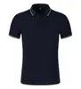 Camiseta casual de trabajo transpirable de piqué jacquard mercerizado de 40 hilos, con cuello, manga corta y logo estampado, camisa polo de negocios