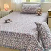 Cobertor de Cama de Lã de Leite Espessado Conjunto de Três Peças Outono e Inverno Estilo Renda Quente Lençol Antiderrapante Capa de Colchão Capa Kang Atacado