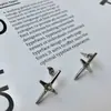 Pendientes de Cruz para Mujer Estrella 925 Pendientes Diseño de Nicho Francés Pendientes con Sentido Avanzado Pendientes Elegantes de Estilo Frío