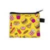 Bolsa de Monedas Estilo Ins Transfronteriza de Papas Fritas y Hamburguesa, Tarjetero para Estudiantes y Niños, Bolsa de Almacenamiento Linda, Estuche para Auriculares de Alto Valor