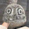 Chapéu de Tricô Novo de Pelo de Coelho Rex Real para Outono e Inverno, Versátil, Cabeça de Tigre, Leão, Rosto Peludo Quente, Menina