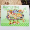 Serie YunnanAtracciones Culturales y Creativas ÚnicasXishuangbannaCiudad TurísticaSouvenirImanes de Refrigerador de Madera