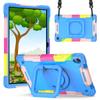 Para Lenovo Tab M10Plus 3ª pulseira de silicone de cor contrastante suporte capa protetora anti-queda de grau militar