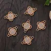 Acessórios de metal com diamantes de alta qualidade para moda Amazon, pulseira de trevo de quatro folhas, joias, acessórios DIY, vendas diretas da fábrica