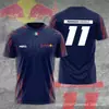 Verão 2023 novo traje de corrida F1 de manga curta uniforme da equipe Red Bull camiseta casual de poliéster com impressão 3D