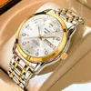 Reloj Fretilon para Hombre de Negocios Automático No Mecánico Resistente al Agua Luminoso Doble Calendario Reloj de Cuarzo Nuevo Reloj de Pulsera