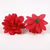 Nuevo modelo de comercio exterior: 36 tipos de cabezas de flores rojas de seda artificial para pasadores de pelo DIY, guirnaldas de flores y accesorios para ramos de novia