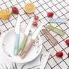 Precio de Fábrica Suministro Directo Cuchillo Pelador de Frutas con Funda Cuchillo de Cocina Cuchillo de Frutas Portátil Color Caramelo Cuchillo Pelador de Frutas