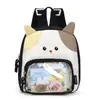 Mochila Infantil de Gato de Dibujos Animados, Mini Mochila Escolar de Jardín de Infancia con Contraste de Color, Mochila Ligera de Nailon para Viajes de Bebé