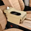2025 Nuevo Modelo Caja Reposabrazos Central para Coche Alza Almohadilla Cubierta Protectora Portavasos Doble Caja de Pañuelos para Coche de Cuero de Gama Alta