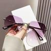Gafas de Conducir con Protección UV, Gafas de Sol Estilo Tiktok, Gafas de Sol Degradadas de Moda para Mujer, Aspecto de Alta Gama, Gafas de Sol Adelgazantes