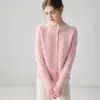 Cárdigan de cachemira con cuello redondo y trenzado simulado para mujer 26 Otoño Invierno Nuevo Textura versátil Suéter de trenzado simulado Cárdigan de cachemira
