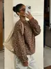 Europeu e Americano Transfronteiriço Wish Amazon 2026 Nova Moda Feminina Confortável Estampa de Leopardo Solta Casual Manga Longa Gola Redonda Moletom