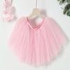 2023 Nova Saia Adulta Estilo Menina Uniforme de Quatro Camadas Malha Elegante Cor Sólida Saia TUTU