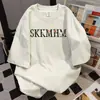 Camiseta Retro Americana de Manga Corta con Estampado de Letras de Diseño de Nicho para Mujer Verano 2025 Casual Holgada Tendencia Ins