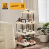Armario de Almacenamiento de Múltiples Capas de Espacio Estrecho Estante de Almacenamiento para Baño Armario para Espacios Estrechos en el Baño Armario Estrecho Carrito Pequeño para Snacks y Artículos Varios Estante de Almacenamiento