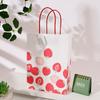 Bolso de Mano Retro Verde Rosa Fresa Ins Souvenir para Estudiantes Bolsa de Papel Kraft Bolsa de Empaque Bolsa de Souvenir