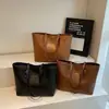 Bolso Retro de Gran Capacidad para Mujer 2025 Nuevo de Moda Simple Elegante Bolso de Hombro Elegante Bolso Tote para el Trabajo y el Viaje