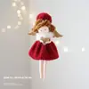 Novo chapéu de anjo de tecido de Natal, ornamento único para meninas, decorações temáticas de Natal para casa e festas