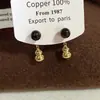 Nuevos Pendientes Estilo Chino Retro Calabaza Maillard Otoño e Invierno Gama Alta Nicho Lujo Ligero Elegantes Exquisitos Pendientes Pendientes
