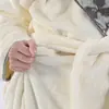 Bata de Baño de Lujo con Estampado de Leopardo y Solapa Transfronteriza para Mujer, Ropa de Casa Cálida de Coral Fleece para Otoño e Invierno, Bata Larga