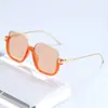 Estilo Nuevo Lisos Doble Puente Marco Grande Anti Luz Azul Gafas Retro Gafas de Sol Marco Grande Celebridad de Internet Gafas de Sol para Fotografía Callejera Venta al por Mayor