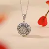 Joias Yuebao Cera de Abelha Prata Esterlina S925 Lótus Vajra Pestle Estilo Étnico Retro Pingente de Prata Rotativo Personalizado de Fábrica